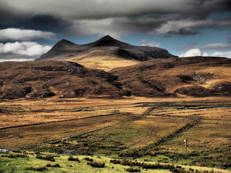 Cul Mor Mountain From Inchnadamph Remote Scotland Photograph by OBT Imaging