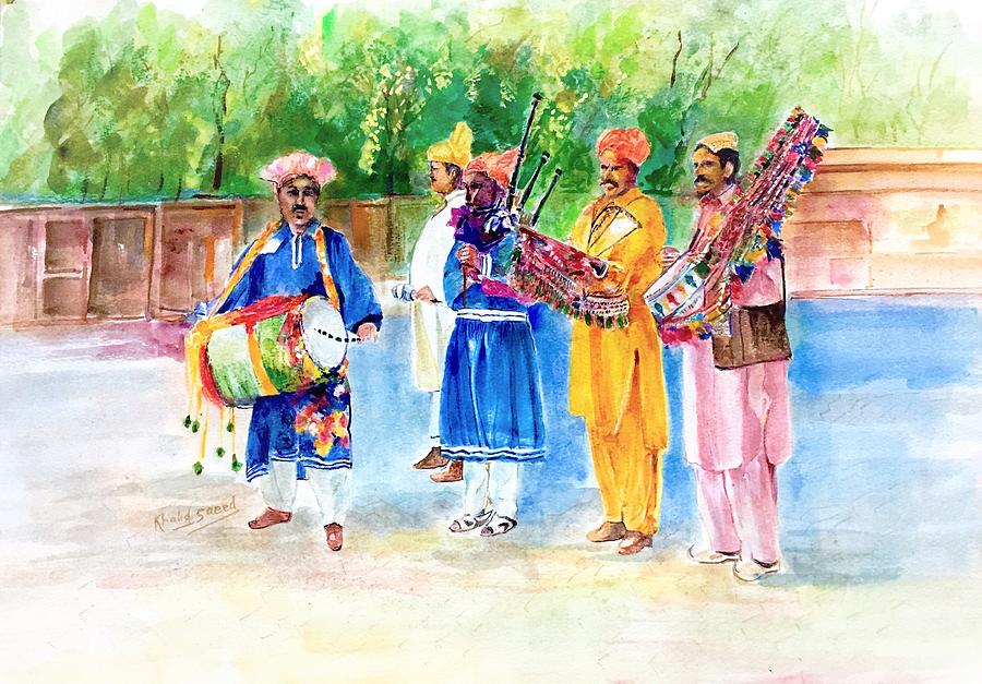 Cultural band Painting by Khalid Saeed