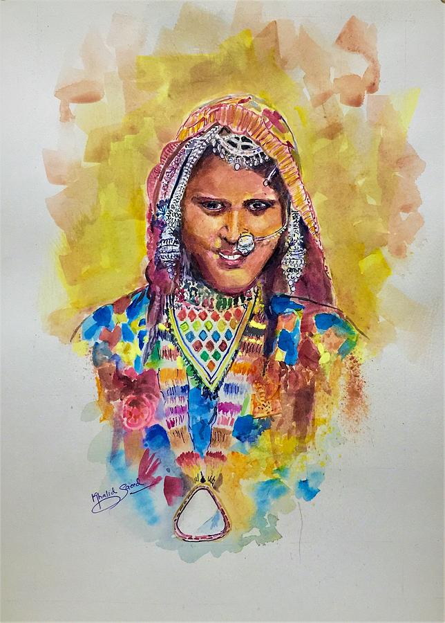 Cultural Dressing Painting by Khalid Saeed