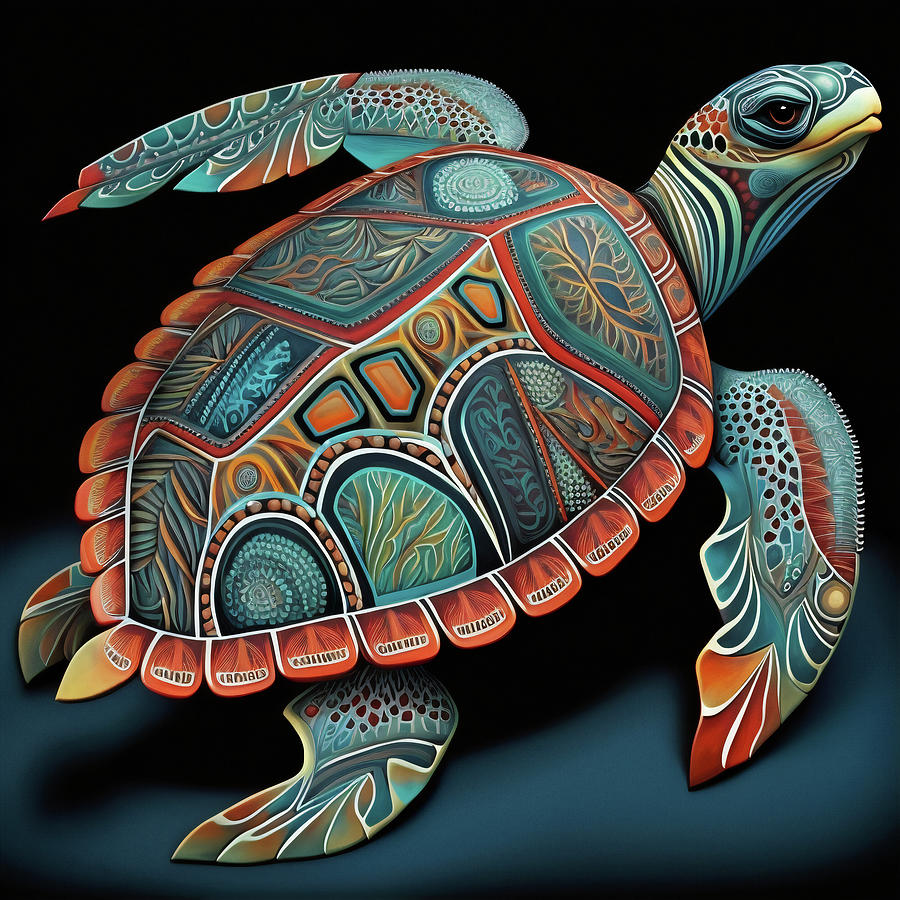 Wildlife Digital Art - Cultured Tortuga by iTCHY