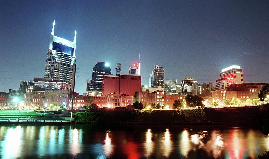 Cumberland River and Nashville Skyline Photograph by Larry McCormack
