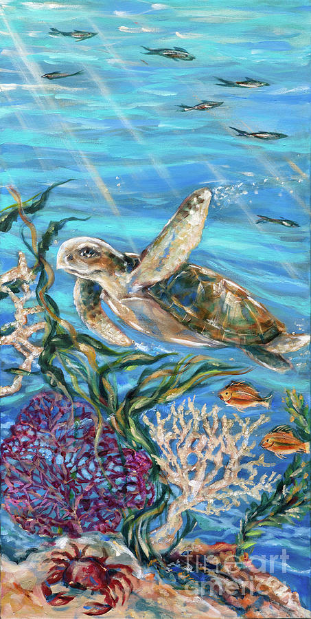 Cummings Turtle Painting by Linda Olsen