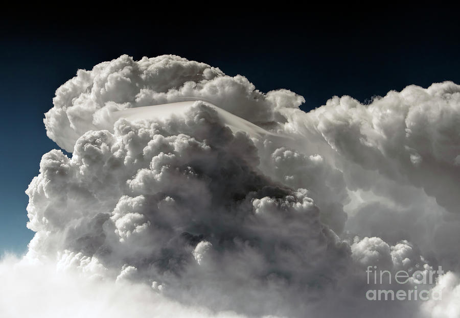 Cumulonimbus Cloud Pileus Lenticular over Atlanta Georgia Aerial Photograph by David Oppenheimer