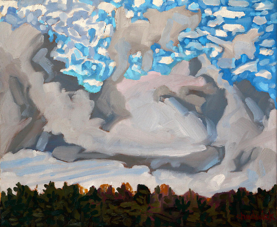 Cumulus and Altocumulus Painting by Phil Chadwick