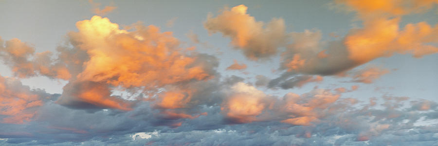Cumulus clouds in the sky during sunrise, Loreto, Baja California Sur, Mexico Photograph by Panoramic Images