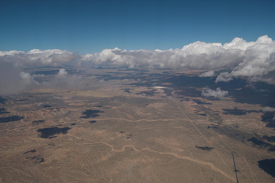Cumulus humilis clouds above arid landscape Photograph by David L Moore