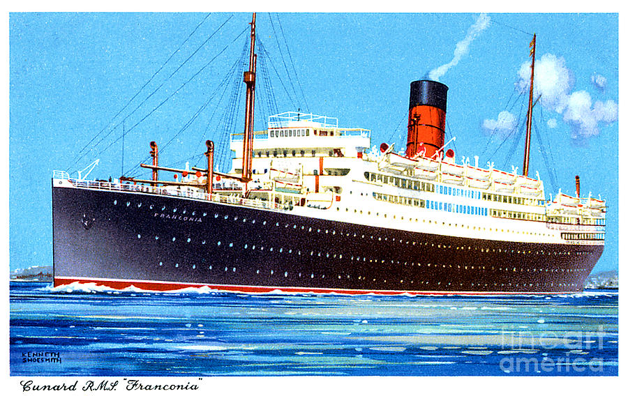 Cunard Rms Franconia 1922 Painting