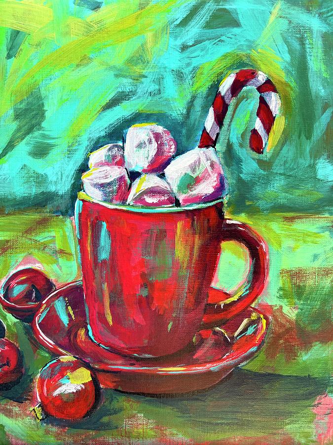 Cup of Hot Cocoa Painting by Kelly Smith