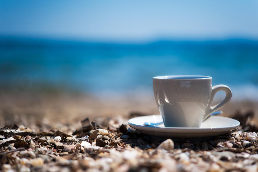 Cup of coffee at the pebble beach Photograph by Alexandre FP