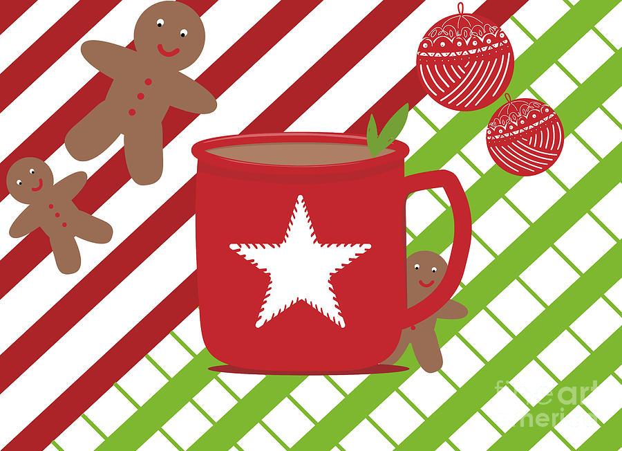 Cup of Hot Cocoa for the Holidays Digital Art by Patricia Awapara