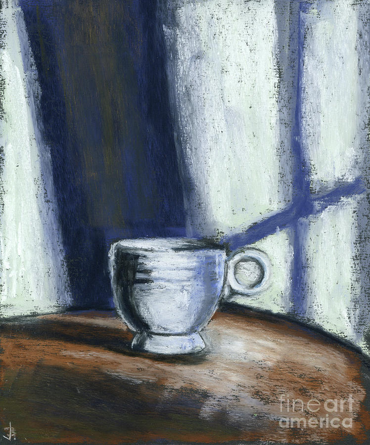 Cup on a Table Pastel by Jill Battaglia