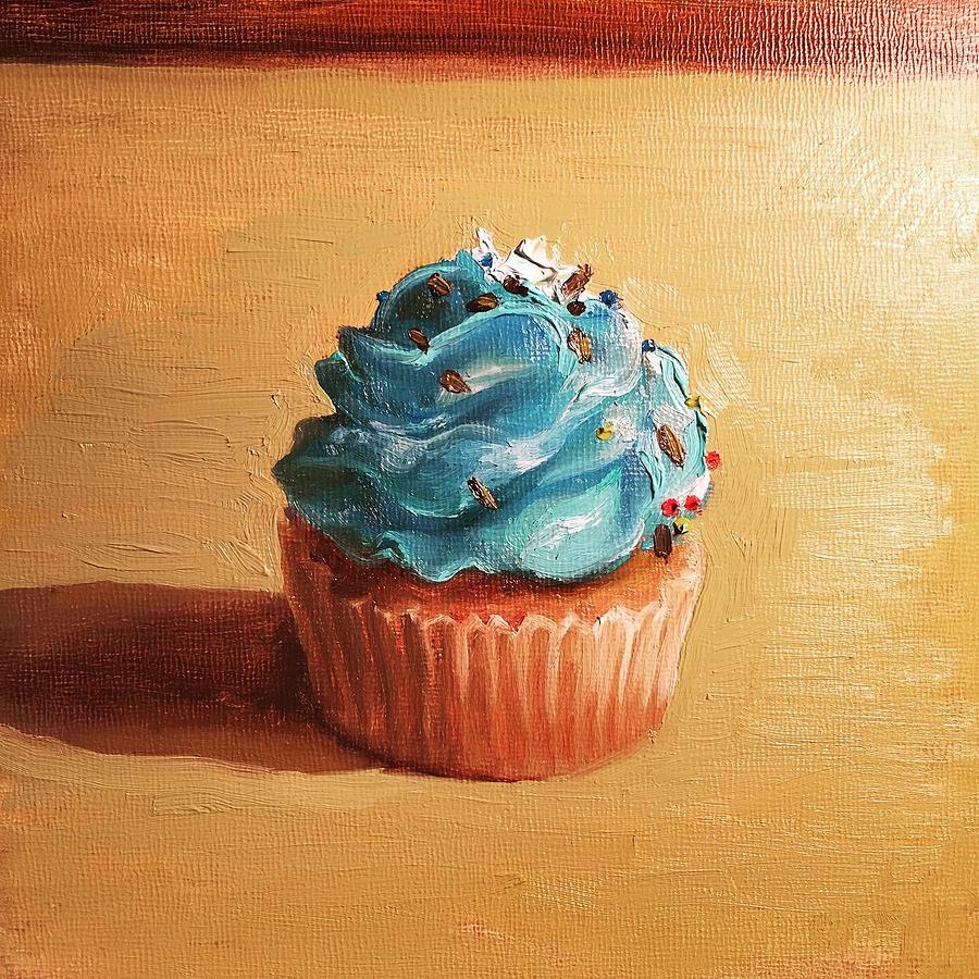 Cupcake Painting by Alla Parsons