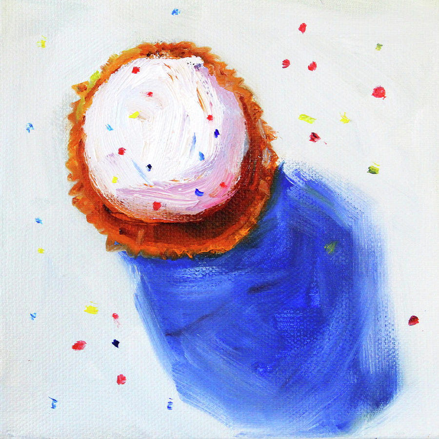 Cupcake Painting by Nancy Merkle