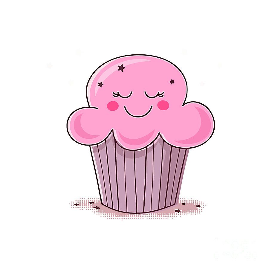 Amazon.com: Cute Pink Cupcake - 3 Pack Circle Stickers 3