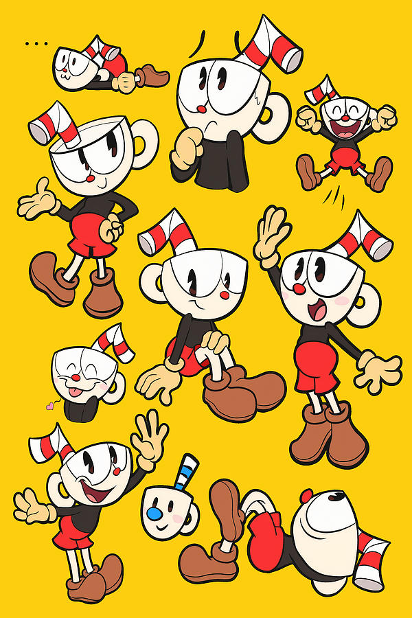 Cuphead Doodles. Digital Art by Violet Campbell - Pixels