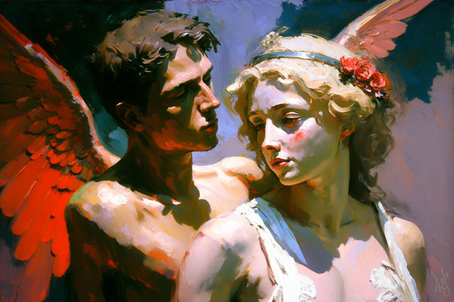 Cupid and Psyche  Digital Art by Jackson Parrish
