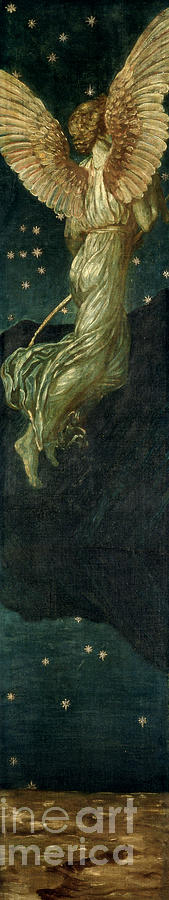 Cupid Flying away from Psyche, 1881 Painting by Edward Burne-Jones