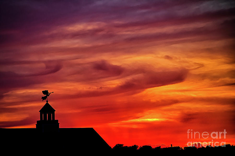 Cupola Silhouette At Sunset Photograph