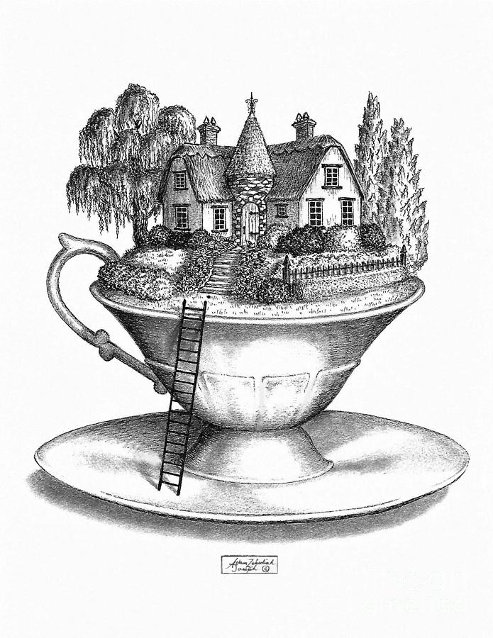 Cuppa The Cotswolds 3 Drawing
