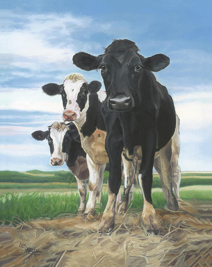 3 cows painting