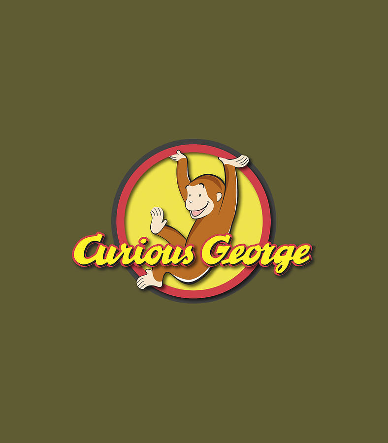 Curious George Playfully Swinging Circle Logo Digital Art By Ralphf Dhiks