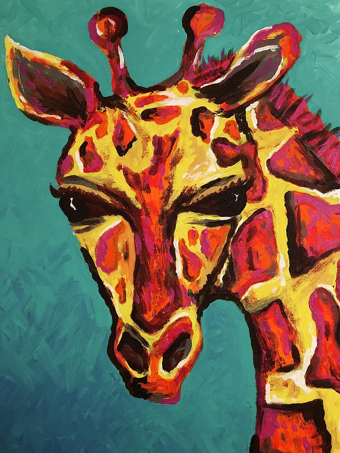 Curious Giraffe Painting by Laura Kahler - Fine Art America