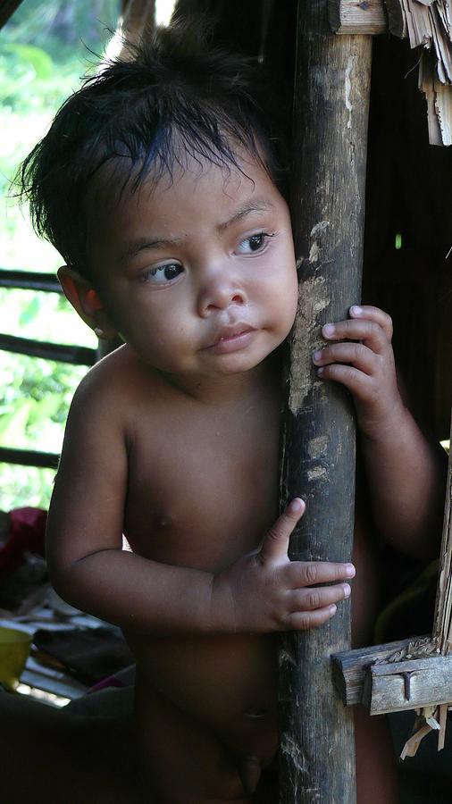 Curious tribal boy Photograph by Robert Bociaga