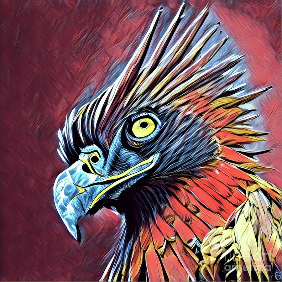 Curiouseye Beautiful Crested Eagle Art Digital Art By Artsyhands - Pixels