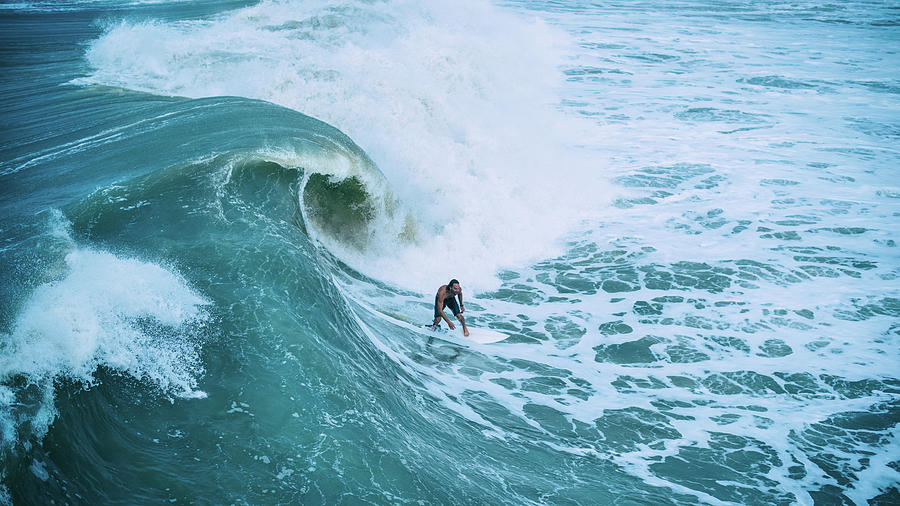 Curl - Big Wave Surfer Photograph by Laura Fasulo