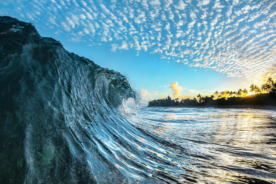 Sunrise Photograph - Curl Under The Clouds by Sean Davey