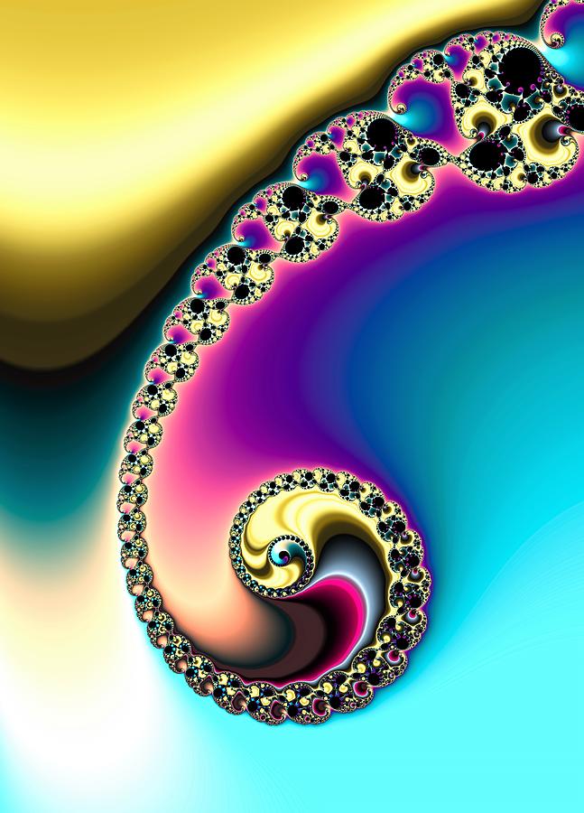 Curled Curves Digital Art by Vickie Fiveash