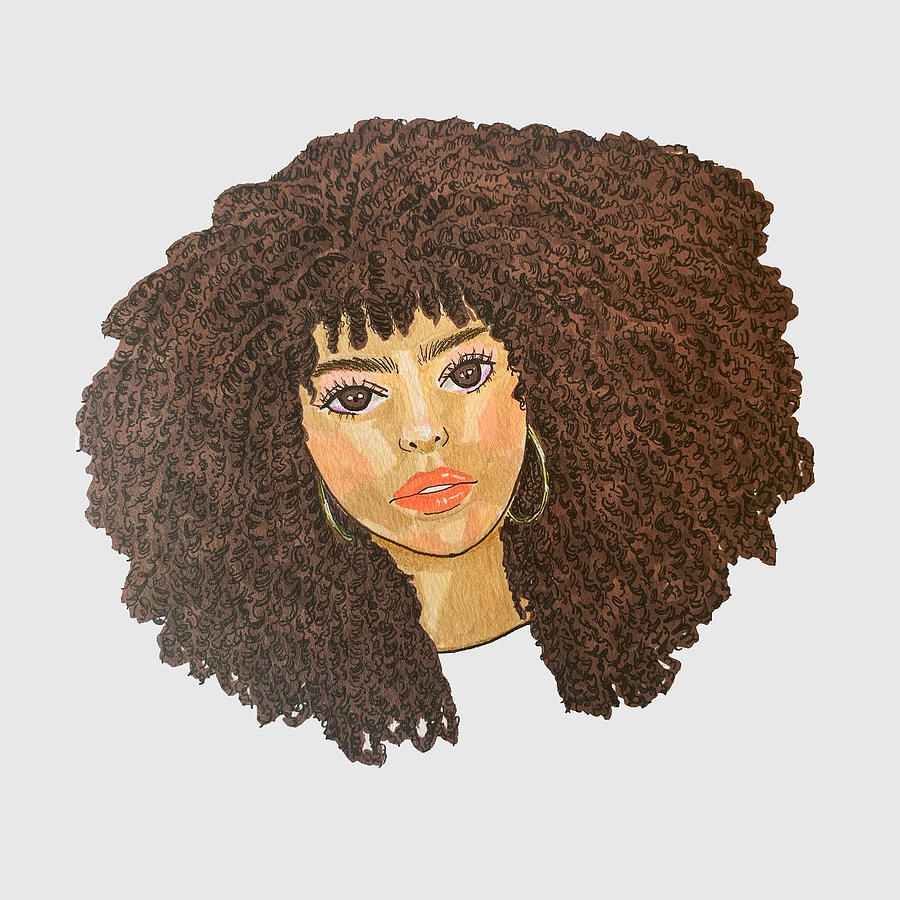 Curls Drawing by Vanessa Moon - Pixels