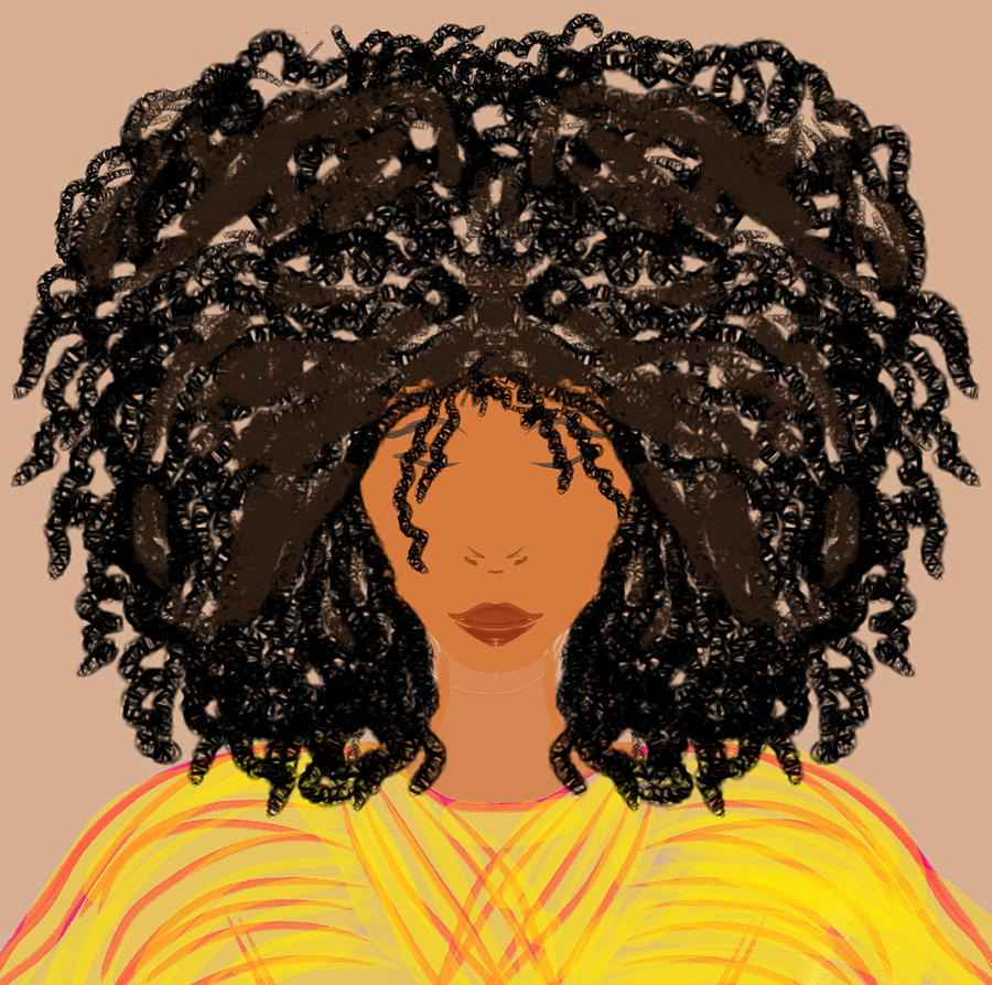 Curly Head Digital Art by Faa shie