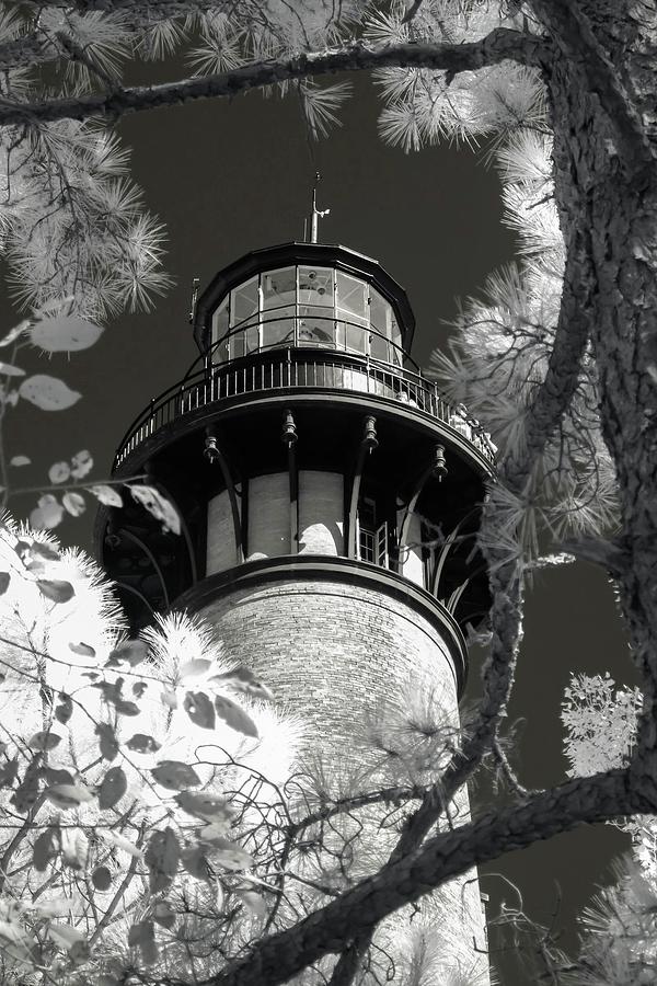 Currituck Beach Lighthouse in Infrared Photograph by Liza Eckardt