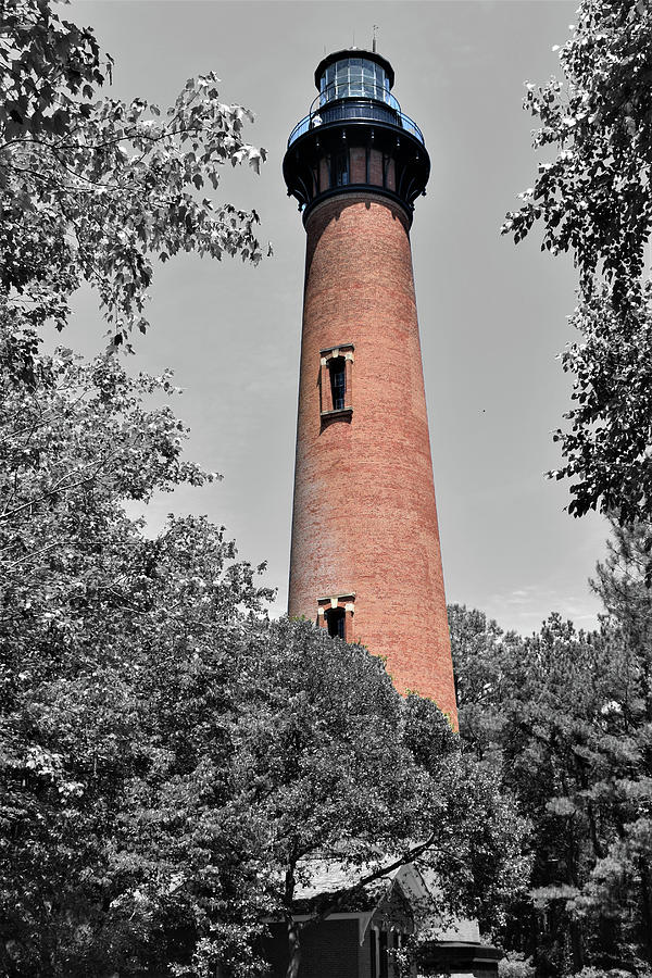 Currituck Light - Selective Color Photograph