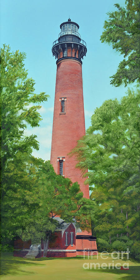 Currituck Lighthouse  Painting by Jimmie Bartlett