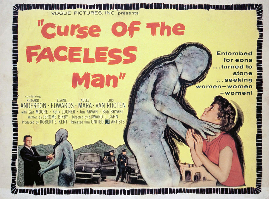 CURSE OF THE FACELESS MAN -1958-, directed by EDWARD L. CAHN. Photograph by Album