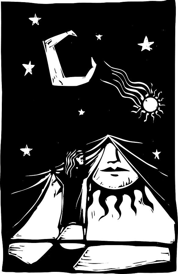 Curtain of Night #1 Drawing by Jeffrey Thompson