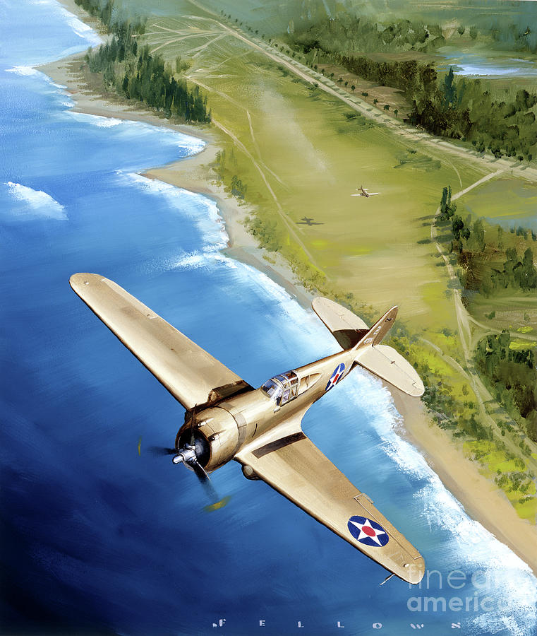 Curtiss P-36A Hawk Painting by Jack Fellows