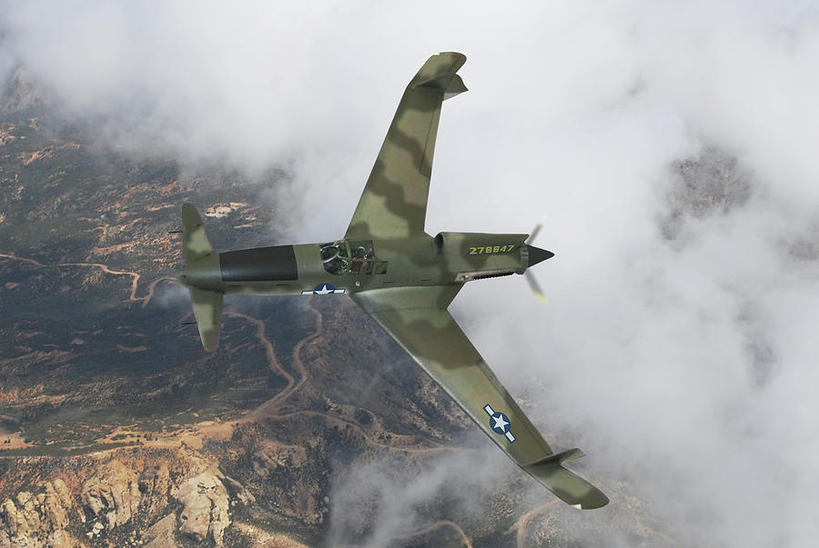 Curtiss P-55 Ascender Fighter Digital Art by Erik Simonsen