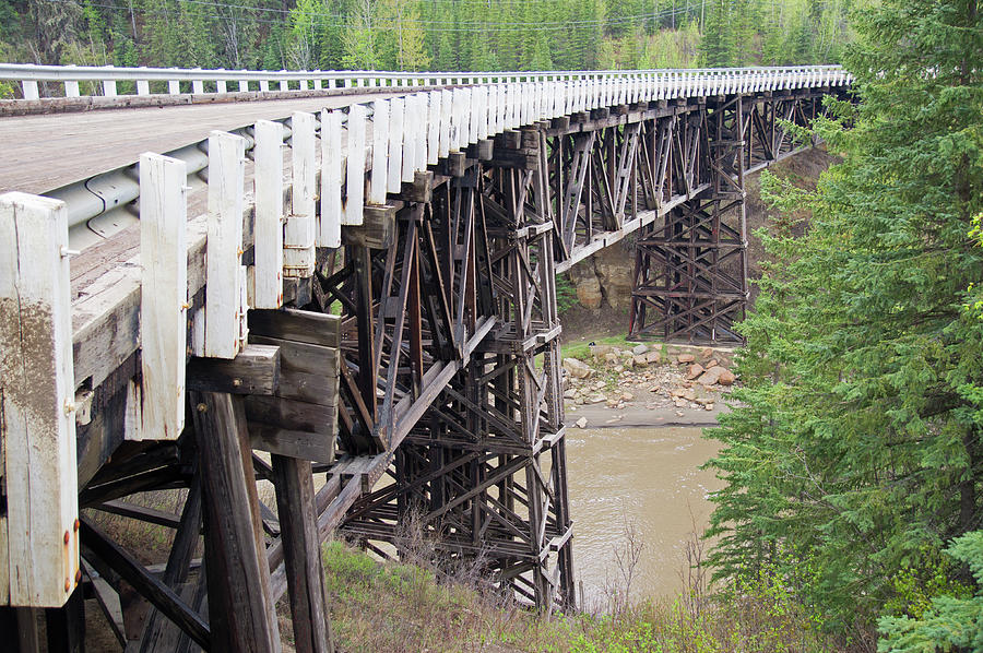 Bridge Photograph - Curved Bridge British Columbia Canada by Robert Braley