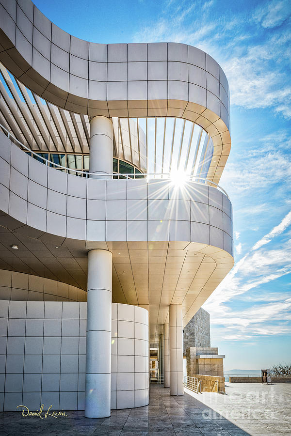Curvilinear Lines of the Getty Photograph by David Levin