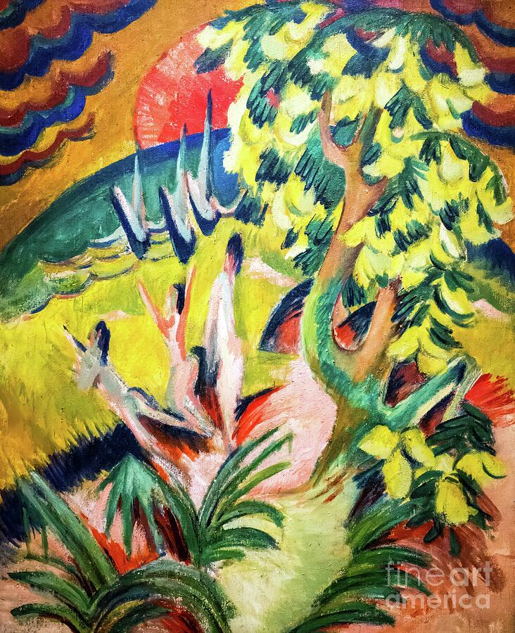 Curving Bay by Ernst Ludwig Kirchner 1914 Painting by Ernst Kirchner