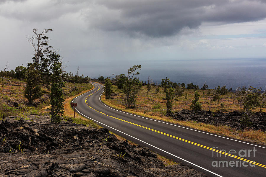 Curving Road Along Hawaiis Volcanoes National Park Photograph by Billy Bateman