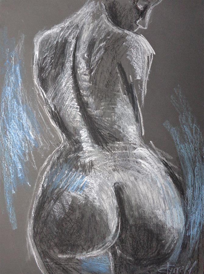 Curvy Nude Back Painting by Carmen Tyrrell