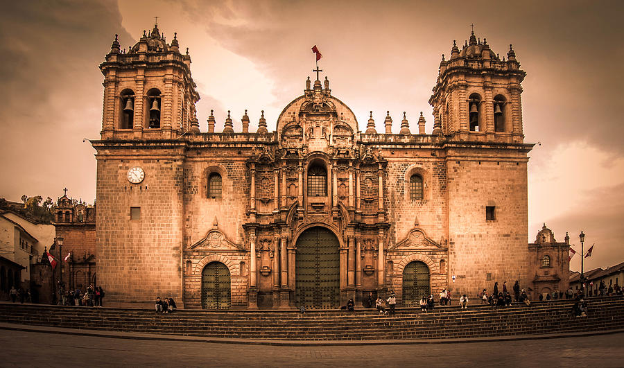 Cusco Cathedral  Photograph by La Moon Art