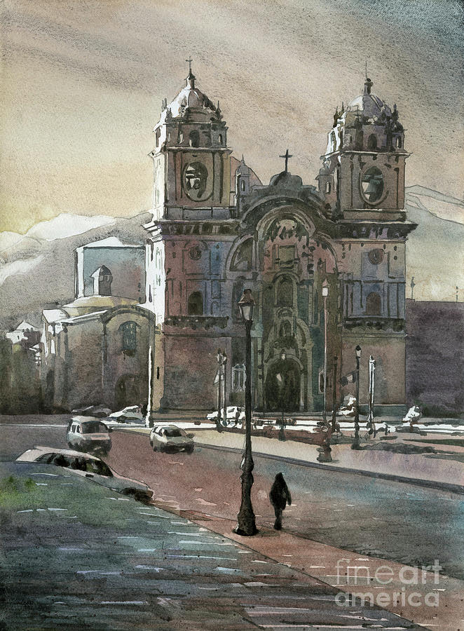 Cusco Cathedral Painting by Ryan Fox