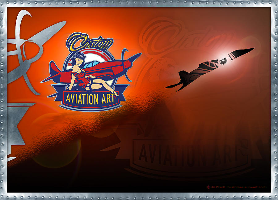 Custom Aviation Art Sunset Digital Art by Custom Aviation Art