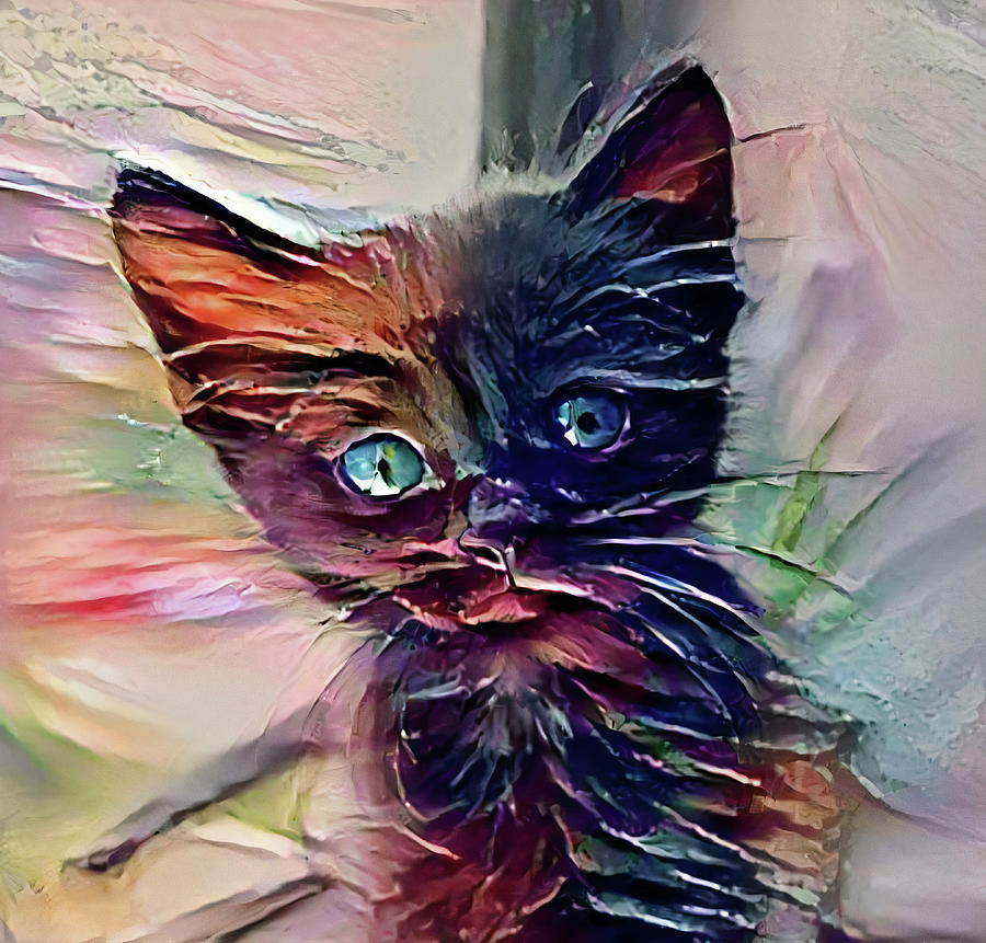 Custom Cat Portraits From Your Photo Digital Art by Jacob Folger