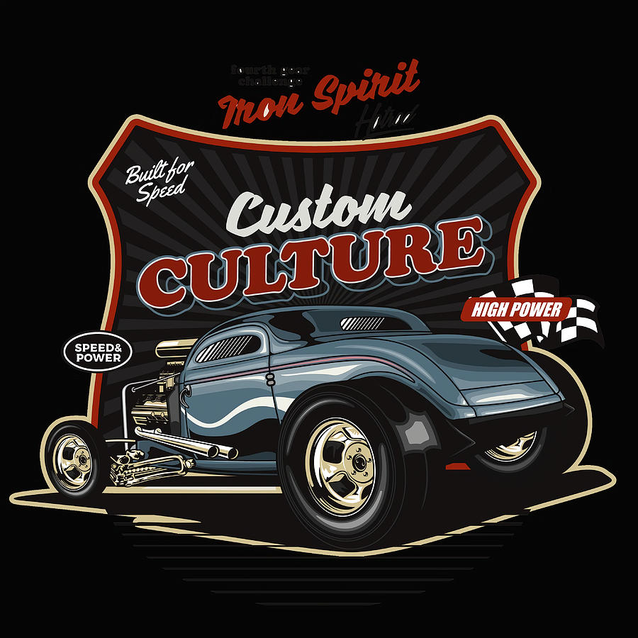 Custom Culture car Poster gift Painting by Roxanne Owen - Fine Art America